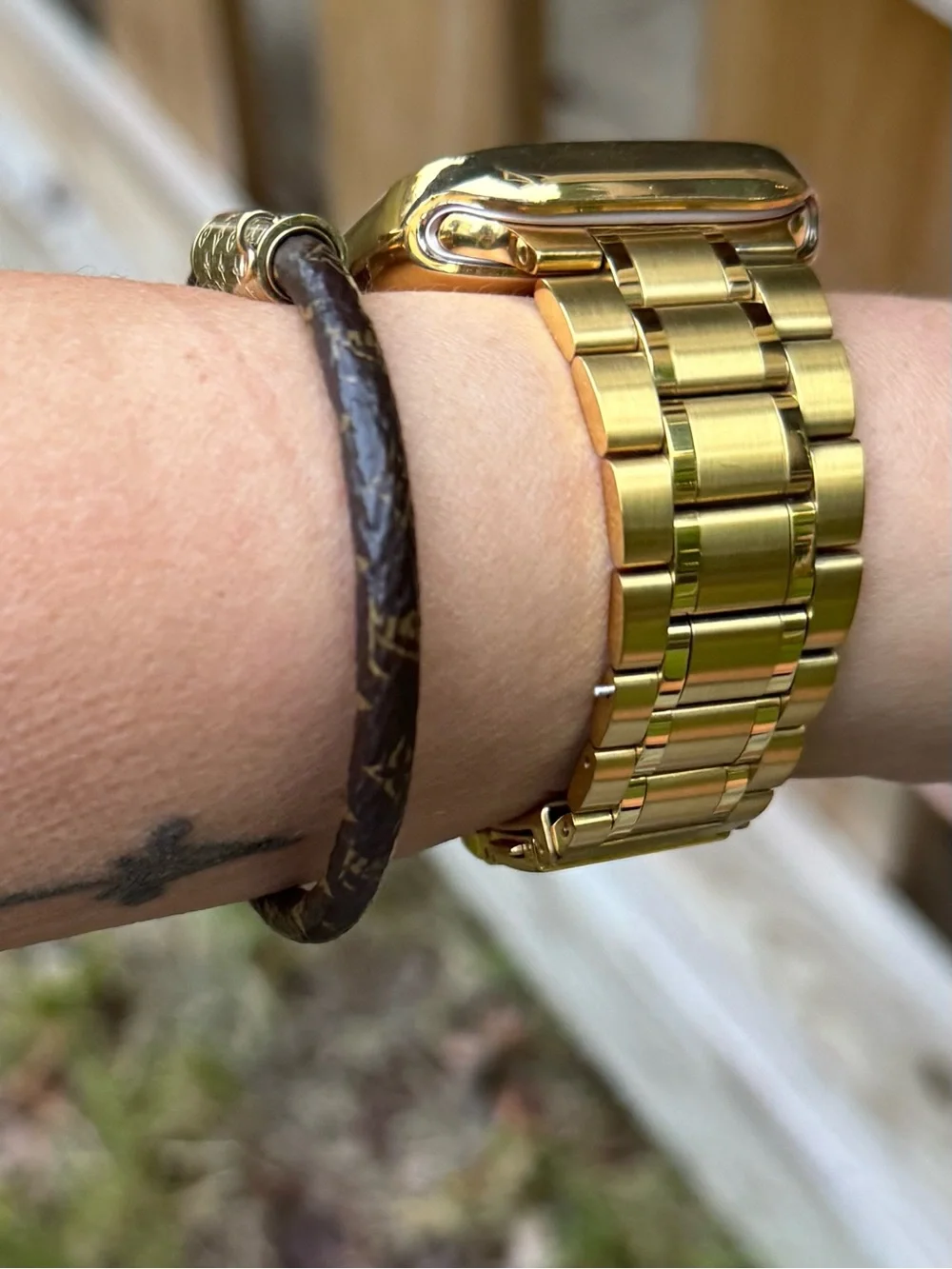 Louis Vuitton Brown and Gold Monogram Bracelet-bag box serial number and receipt - Picture 2 of 7